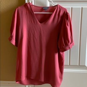 pink top from The limited with cut out sleeves